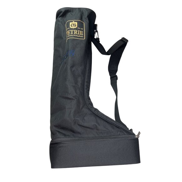 Petrie Black Riding Boot Bag W/ Orange Lining & Adjustable Strap C102 - Picture 1 of 9